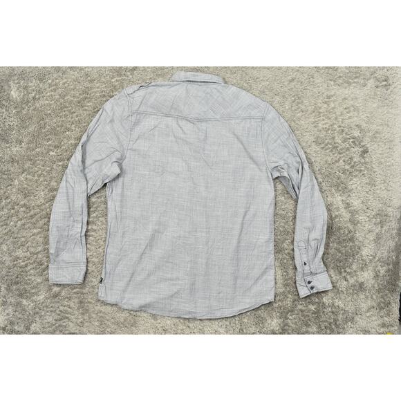 Jeans By Buffalo Gray Button-Up Shirt Men 2XL Cotton Classic - Picture 3 of 8